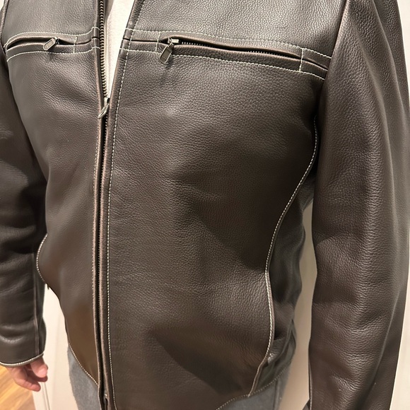 Leather jacket, agave denim men’s L - Picture 10 of 15